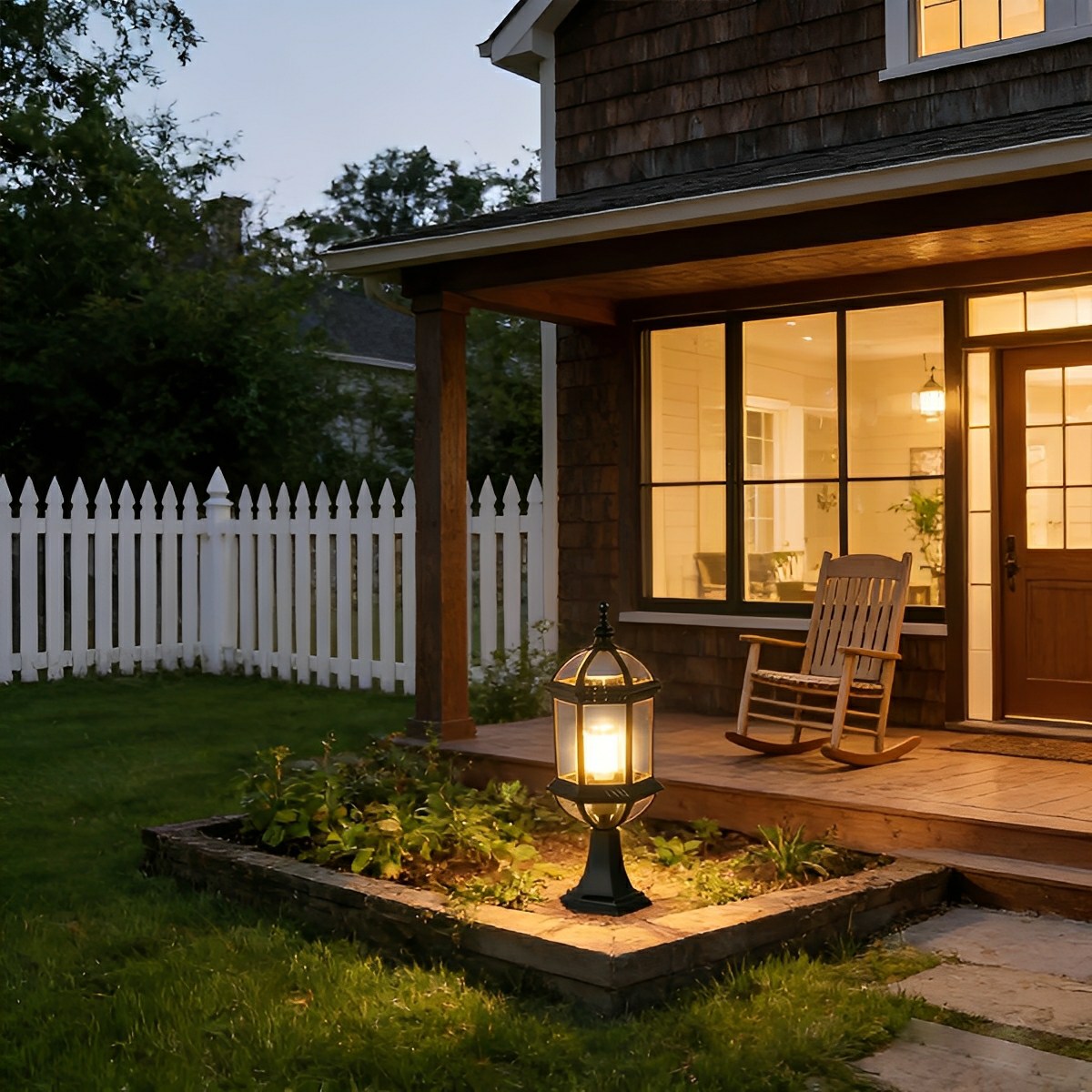 Nordic Vintage Waterproof LED Outdoor Post Lights