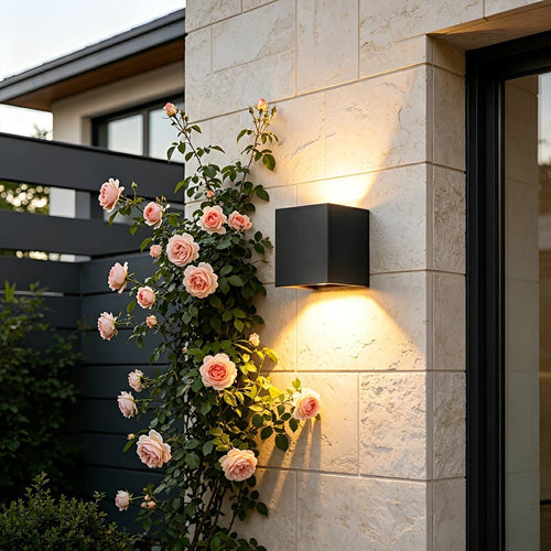 Black Adjustable Up And Down LED Lighting Exterior Porch Lights