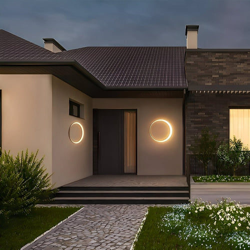 Circular Moon Led Waterproof Wall Light