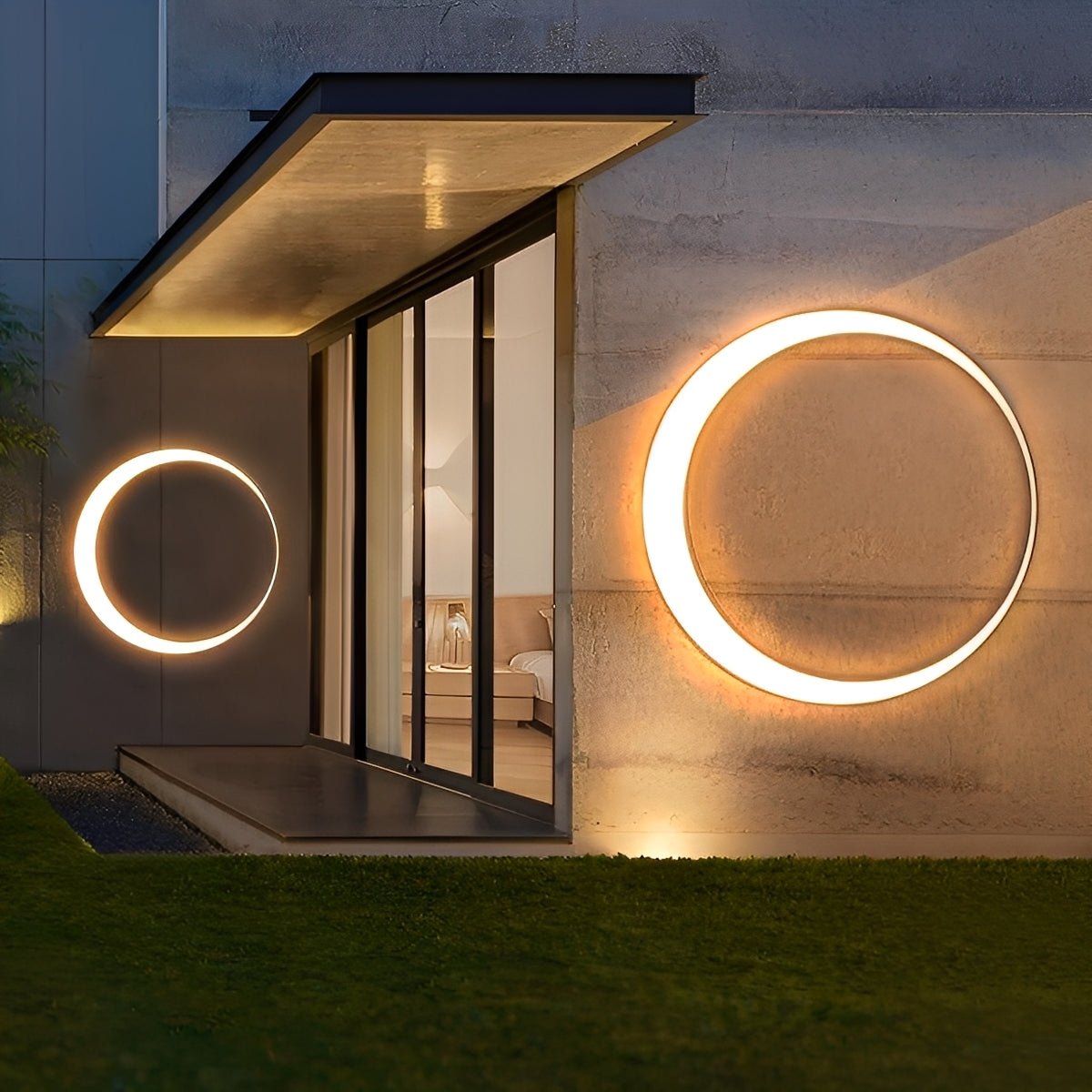 Circular Moon Led Waterproof Wall Light