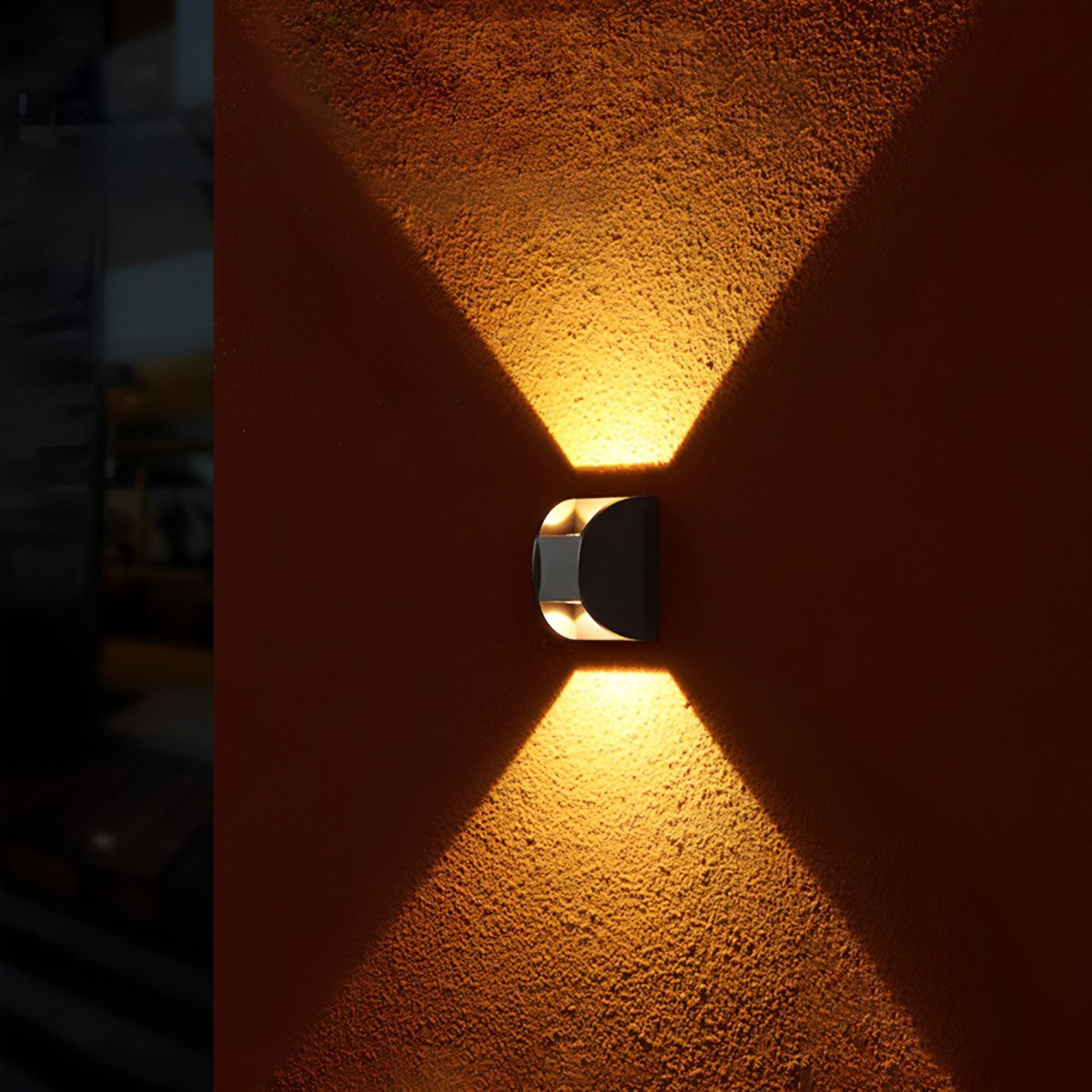 Waterproof Black Up and Down LED Outdoor Wall Sconces