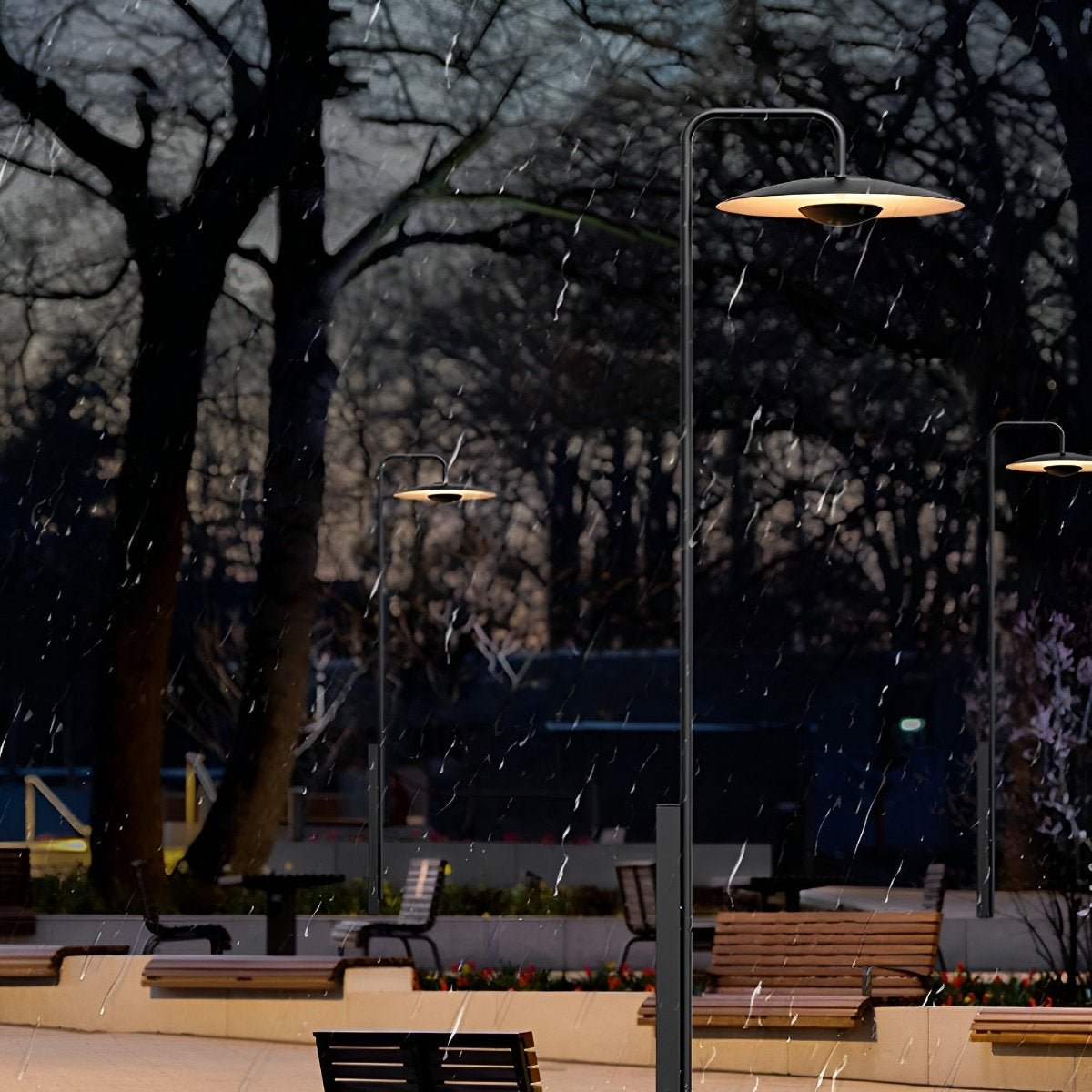 Waterproof Umbrella Outdoor Standing Lighting Pathway Pole Lights