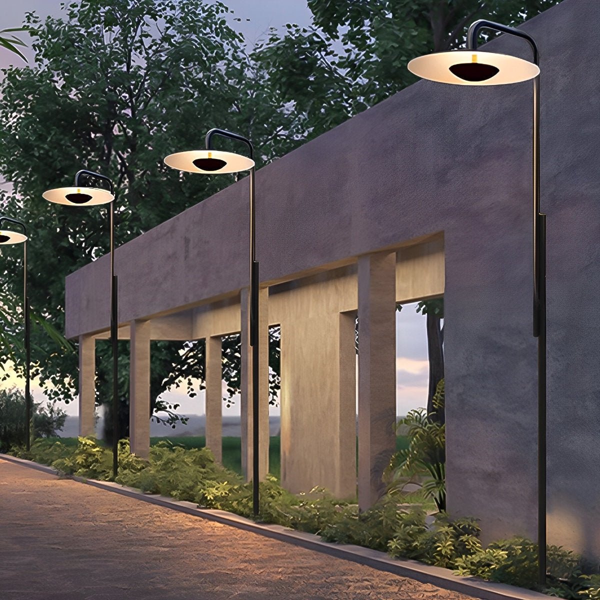 Waterproof Umbrella Outdoor Standing Lighting Pathway Pole Lights