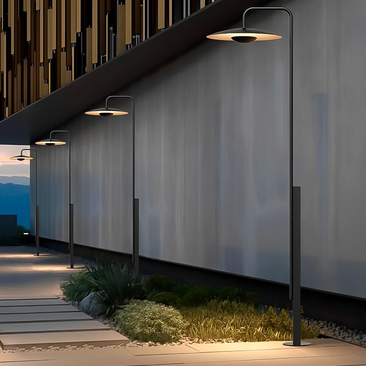 Waterproof Umbrella Outdoor Standing Lighting Pathway Pole Lights